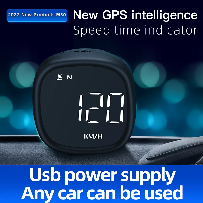 

M30 Head Up Display Digital Hud GPS Speedometer Windshield Projector Auto Overspeed Alarm Automotive Accessories Compass