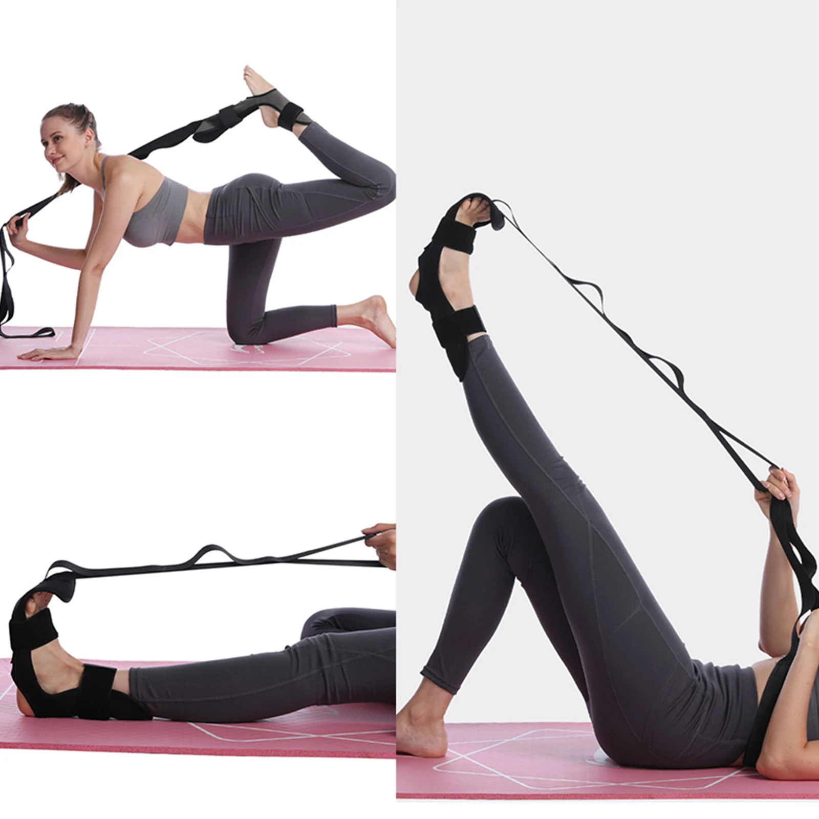 Растягивающийся ремень для йоги 128 см ремень-растяжка телячьей ноги эластичный