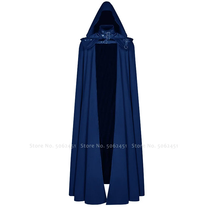 Куртка с капюшоном в готическом стиле для мужчин и женщин длинное пальто
