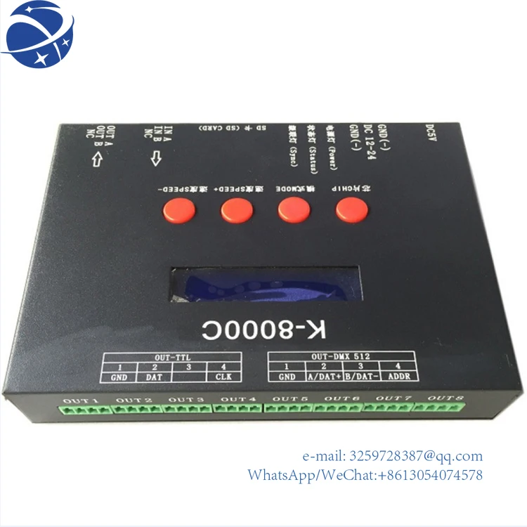 

Lededit K-8000c Sd Card Programmable Rgb Led Pixel Controller DC5-24V 5W