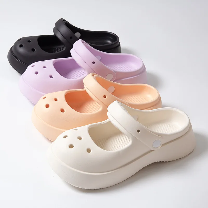 

EVA Cave Shoes for Women, Cute Summer Student Shoes, Dormitory, Indoor, Home, and External Wearing Soft Sole Baotou Slippers