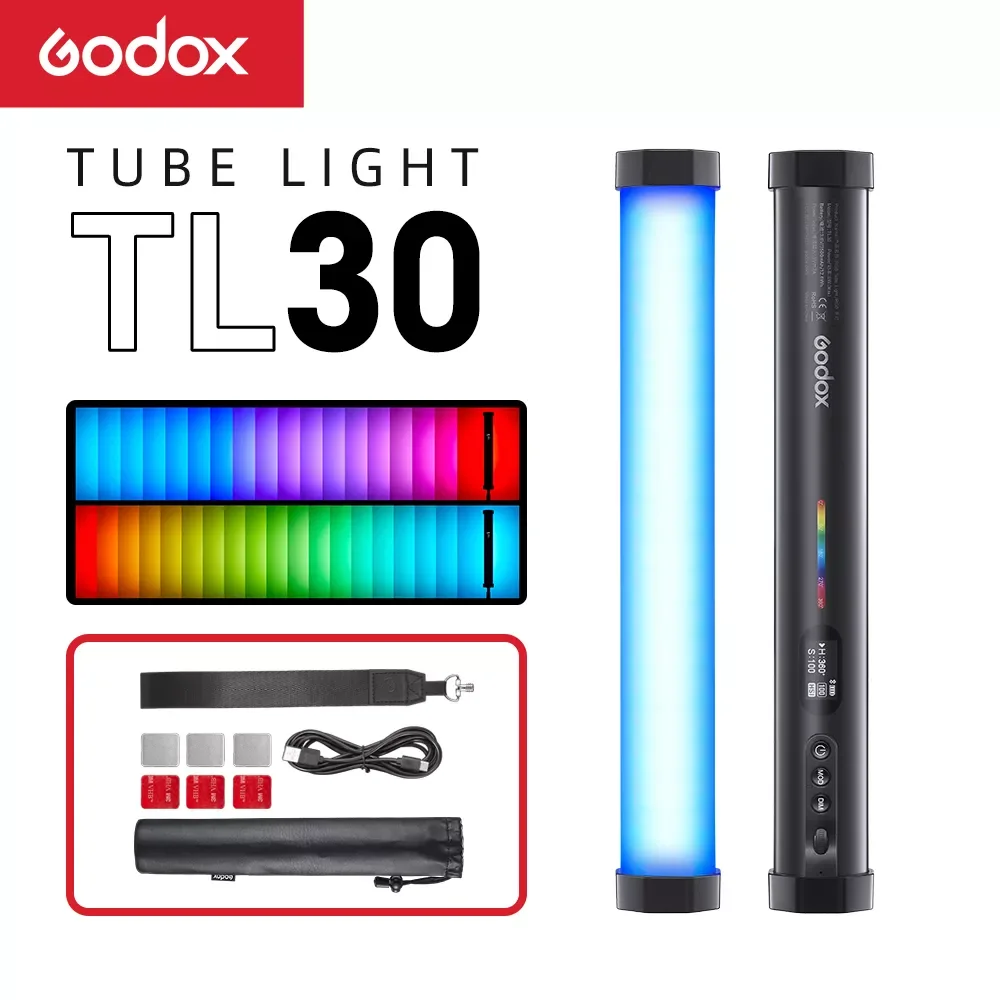 

Godox TL30 Pavo Tube Light RGB Color Photography Light Handheld Light Stick with APP Remote Control for Photos Video Movie Vlog