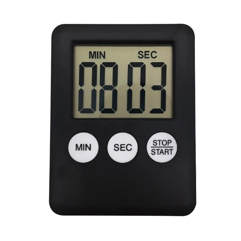 

Kitchen Timer LCD Digital Screen Magnet Clock Square Cooking Count Up Countdown Alarm Sleep Clock Kitchen Timers