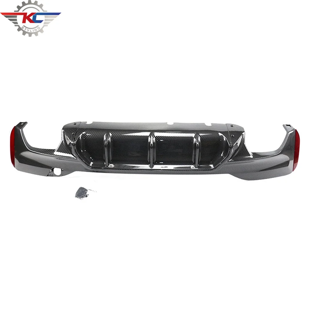 Для BMW 5 серии G30 M Sport 2017-2024 глянцевый черный карбоновый узор задний диффузор губа M5