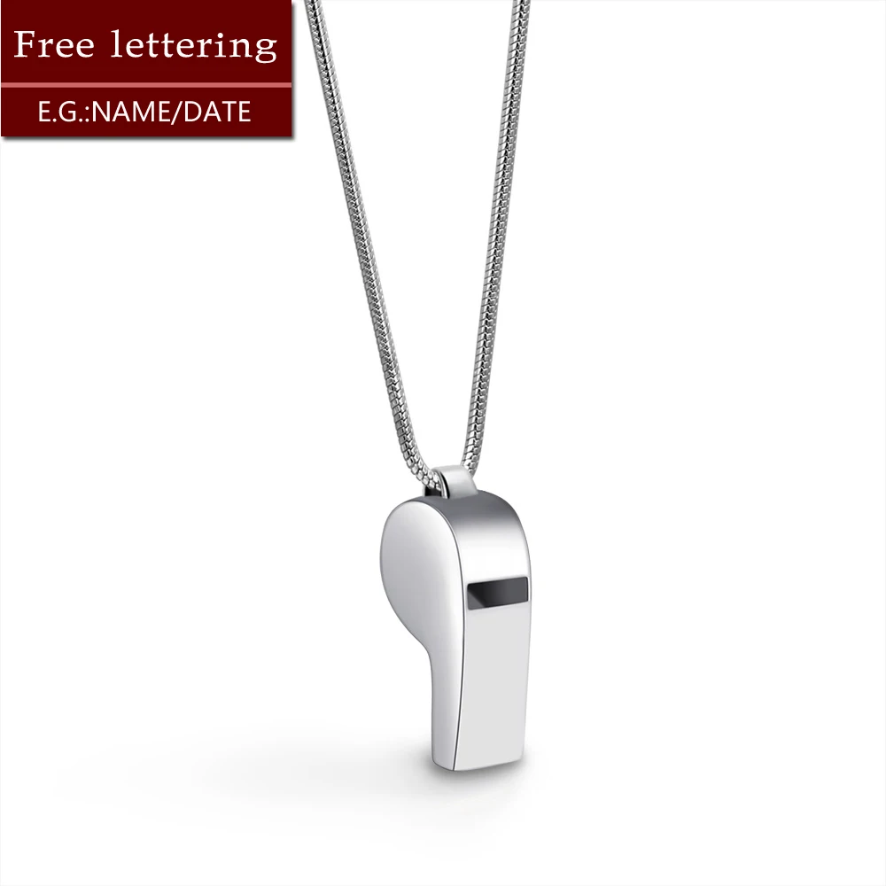 Простота серебро 925 ожерелье для женщин свисток интракторимый дизайн кулон
