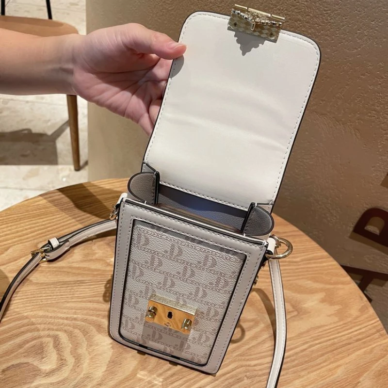 Genuine Leather Phone Bag Fancy Frills Women's Bag Small Messenger Bag Luxury Designer Mini Sling Bags