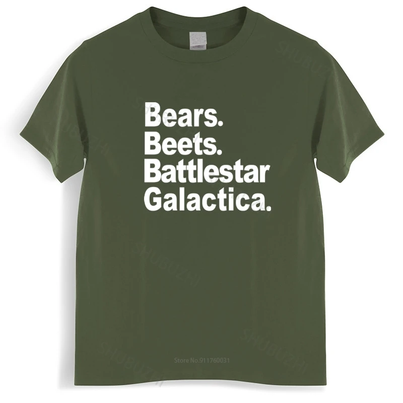 

Summer mens tshirt The Office Tv Show Mens T Shirt Bears Beets Battlestar Galactica unisex t-shirt teenagers cool tops