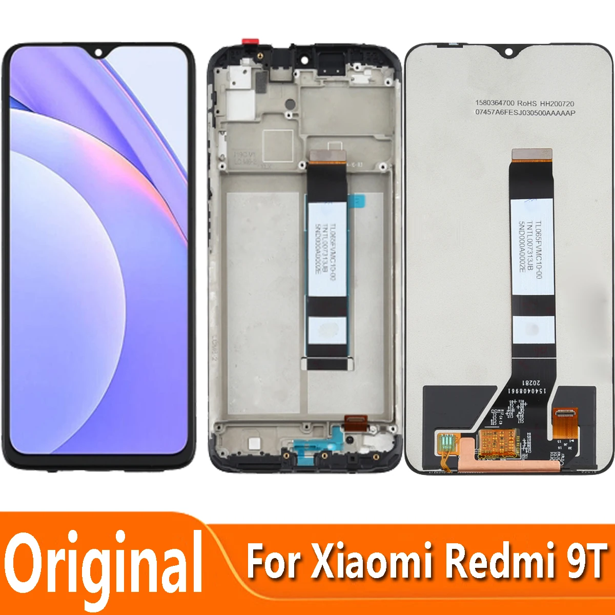 

ЖК-дисплей 6,53 дюйма для Xiaomi Redmi 9T, сенсорный экран, дигитайзер в сборе с рамкой J19S M2010J19SG M2010J19SY Hongmi, запасные части