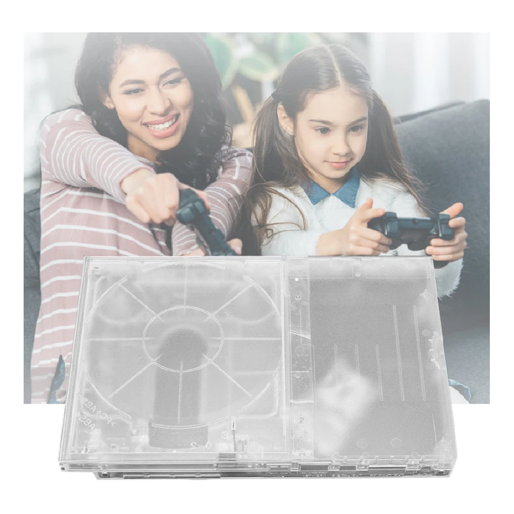 

Transparent Replacement Flip Top Case DIY Replace Housing Replacement Shell Case Clear Game Accessories for PS2 Slim SCPH 9xxxx