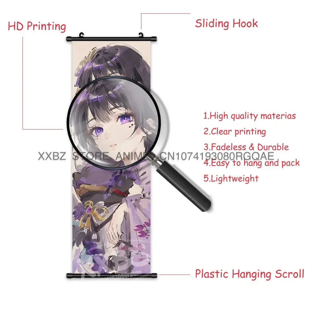 Genshin Impact игры фигурки свитки картина Zhongli украшения дома подвесные картины Shenhe