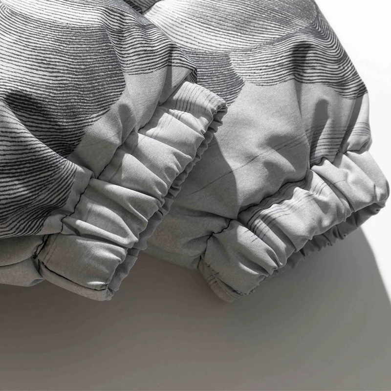 Fashion Harajuku Casual Oversize Coat Winter Warm Couple Stand-up Collar Outwear Men Vintage Thick Parkas Portrait Print Jacket