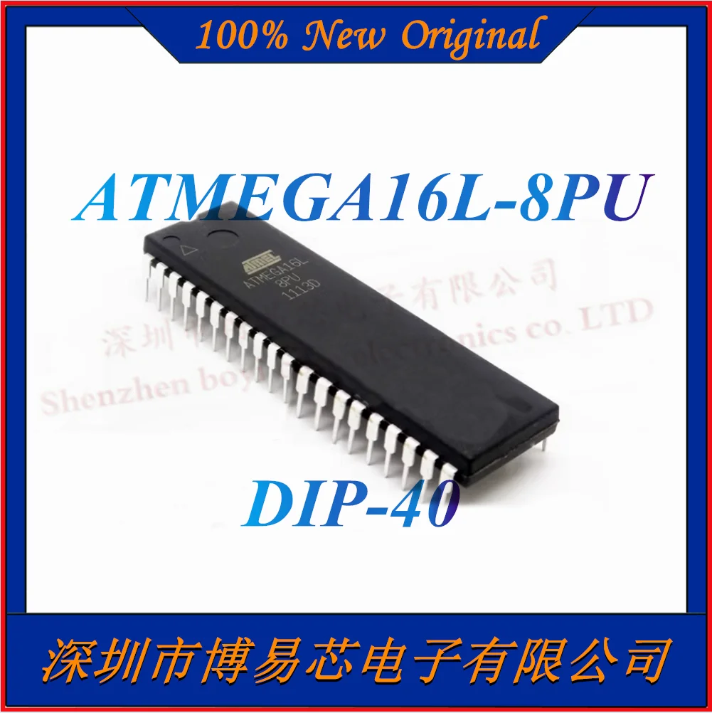 Новый ЦПУ ATMEGA16L-8PU основная частота: 8 МГц диапазон напряжения: 2,7 В ~ 5,5 В емкость для хранения: 16 Кб общая оперативная память: 1 КБ DIP-40