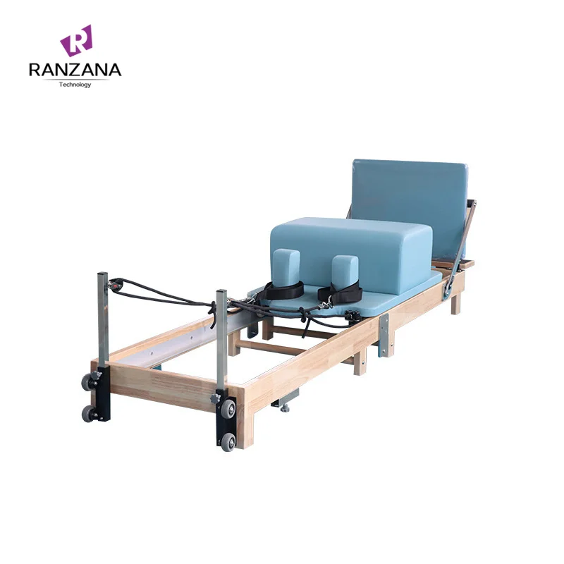 

Indoor Gym Yoga Studio Equipment Oak Foldable Sliding Core Bed Pilates Reformer