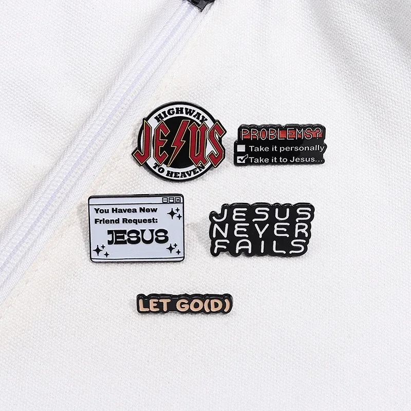 Брошь Иисус никогда не ведет эмалированные булавки на заказ который ты есть