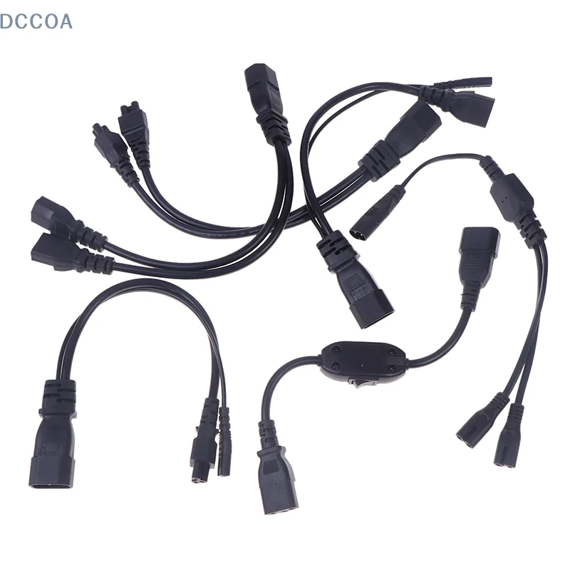 Штекер IEC C14 к 2XC13 C5 C7 C11 Женский разветвитель Y-типа Кабель питания кабель адаптера