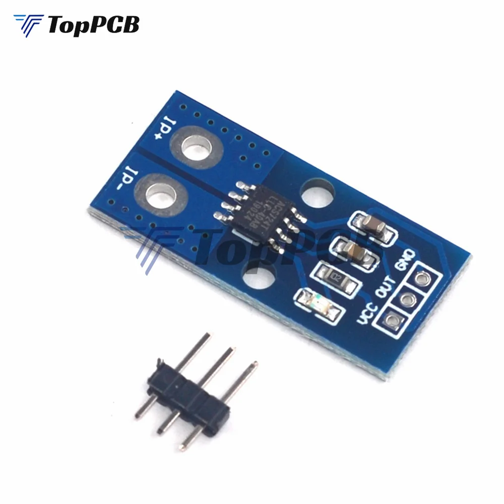Модуль датчика тока зала дальности ACS724 40A 50A, модуль ACS724 для Arduino Модуль датчика тока зала дальности ACS724 40A 50A, модуль ACS724 для Arduino