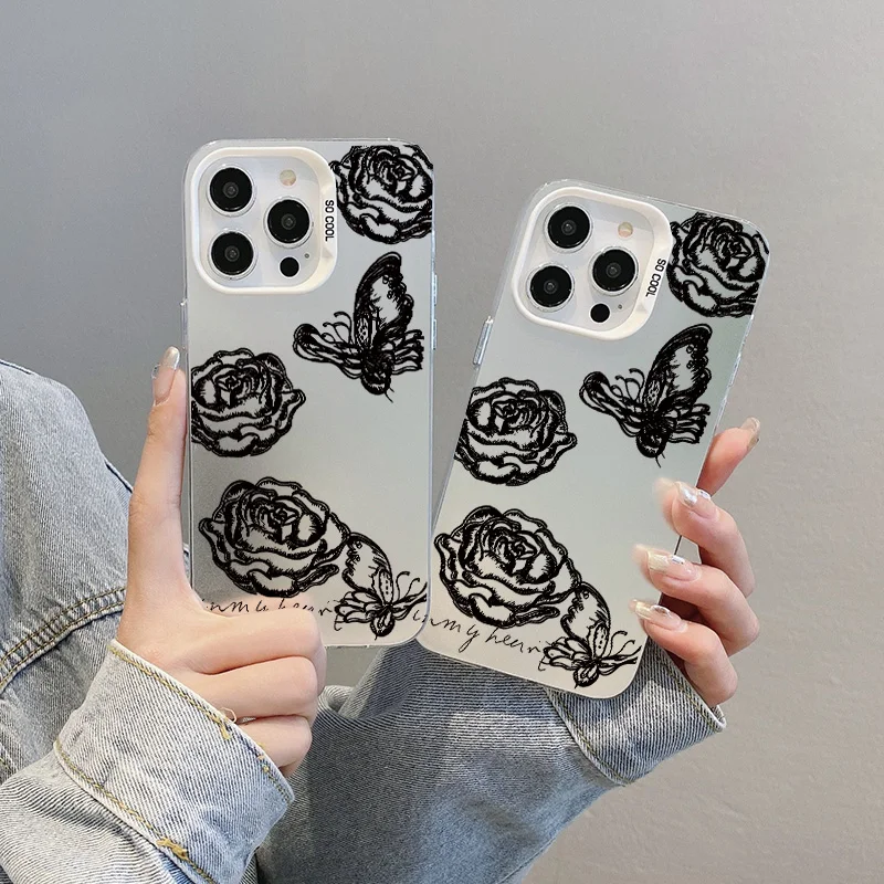 Чехол с цветочной бабочкой для OPPO A57 A18 A78 A58 A54 A16 A38 A54S A17 A79 A9 A8 F9 A53S A53 A60 A77 A74 A95 A76 A55 A52