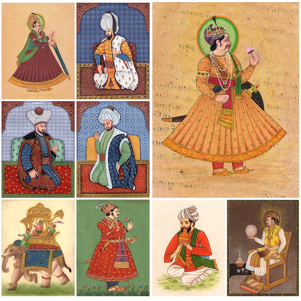 

Maharaja Royal Portrait India Arms Wall Pictures For Living Room Nordic Poster Wall Art Canvas Painting Home Decor Unframed
