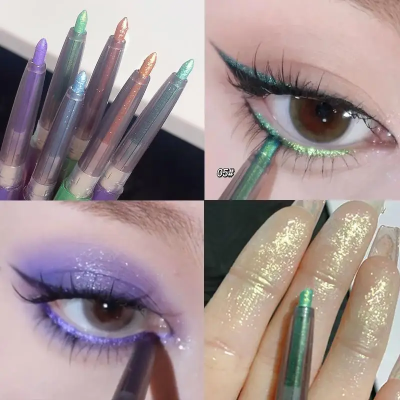 Green Gold Purple Glitter Silkworm Pen Women Cosmetics Shadow Beauty Makeup Lying Waterproo L3e1