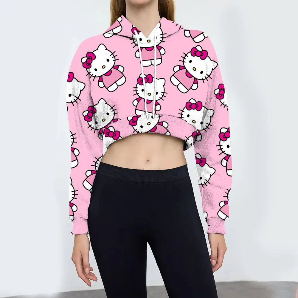 Толстовка с капюшоном Hello Kitty Kuromi женская толстовка индивидуальным укороченным