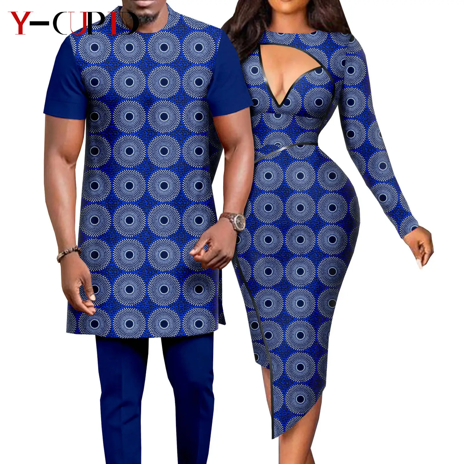 Одинаковые комплекты в африканском стиле для пар Dashiki сексуальные женские