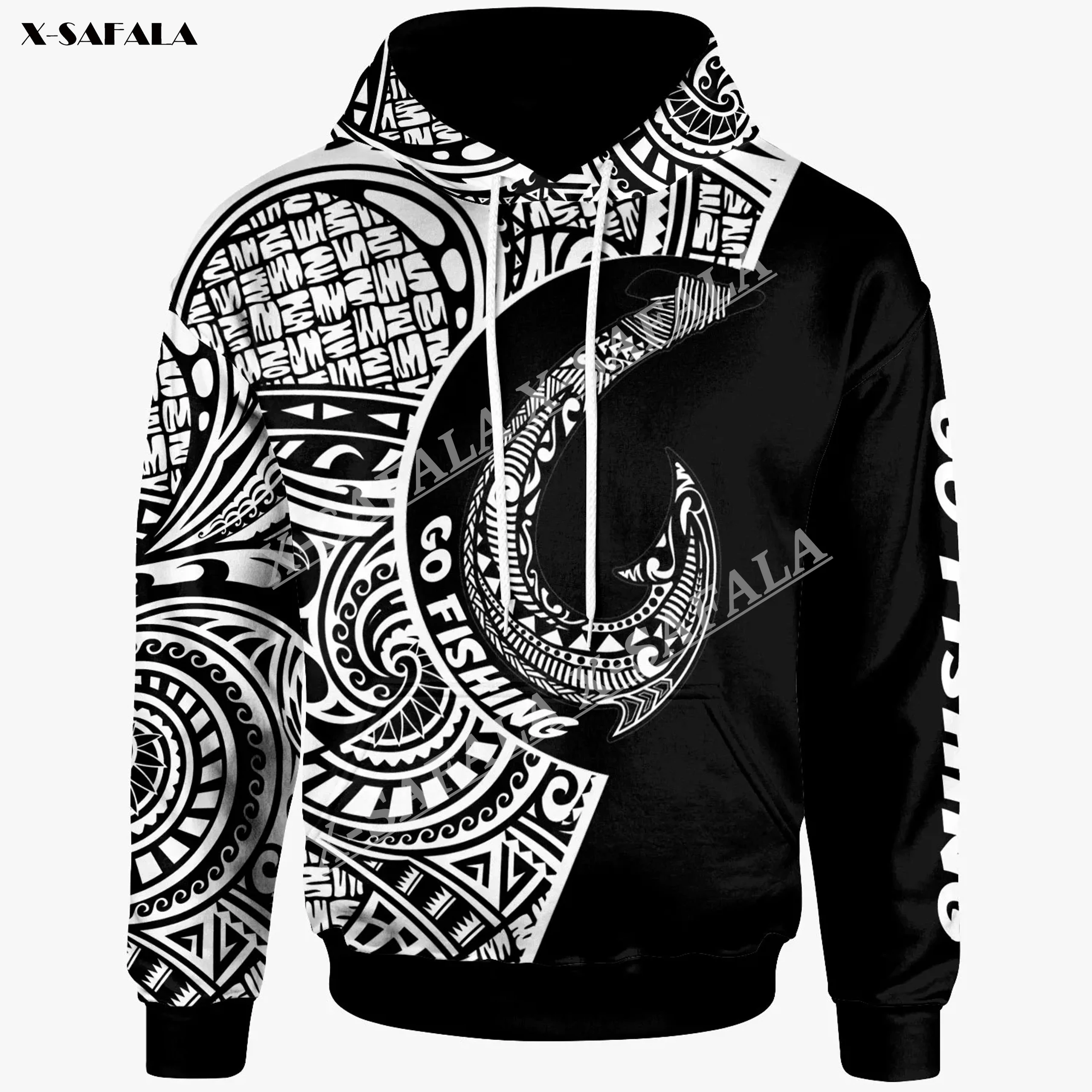 

American Samoa Hook Tattoo Custom 3D Print Zipper Hoodie Men Pullover Sweatshirt Hooded Jersey Tracksuit Outwear Coat
