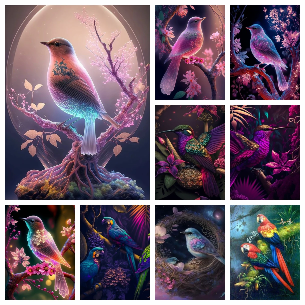 

Dream Animal Diamond Painting New 2023 DIY mosaic diamond embroidery 5d cross-stitch birds home decoration