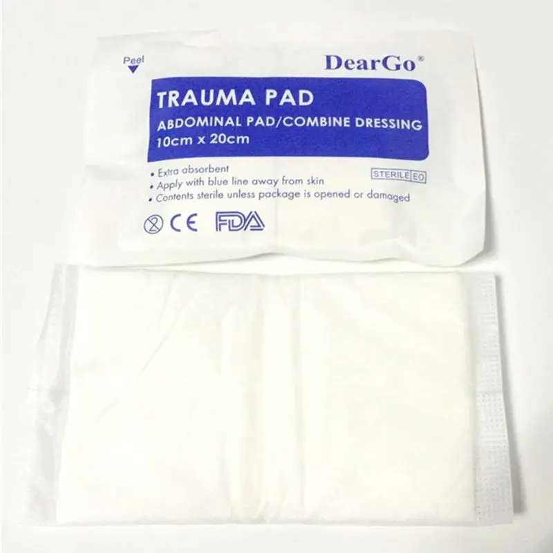 Trauma Pads Haemostatic Cushion Stop Bleeding First Aid Kit  Non-woven Fabric Absorbent Emergency Abdominal Pad Combine Dressing images - 6