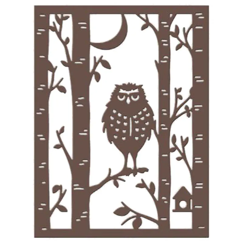 

Owl in the forest metal cutting dies Scrapbook paper craft knife mould blade punch stencils die 2019 NEW