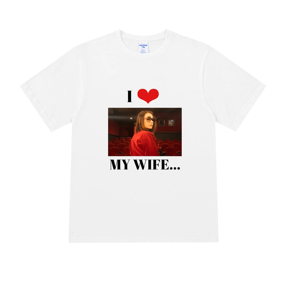 

I HEART MY WIFE Mitski T Shirt for Men Women Daily Casual Trend Short Sleeve T-Shirt Summer Cotton Oversized Crew Neck Tee Shirt