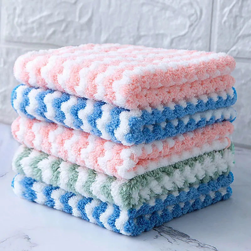 

Kitchen Cloth Dish Towels,Premium Dishcloths,Super Absorbent Coral Velvet Dishtowels,Nonstick Oil Washable Fast Drying Bathroom