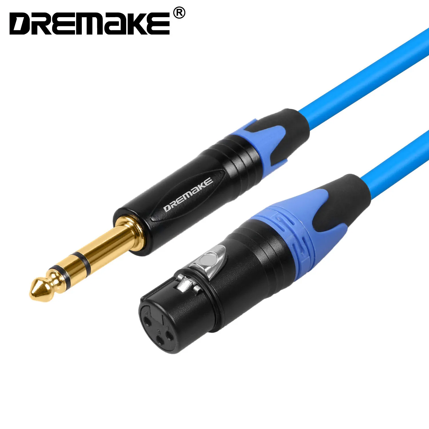 

DREMAKE Microphone Cable XLR 3-Pin to Jack 6.5mm Mic Lead Aux Cord TRS 6.35 mm/6.5 mm Male to XLR Female Cord for AMP Pro Audio