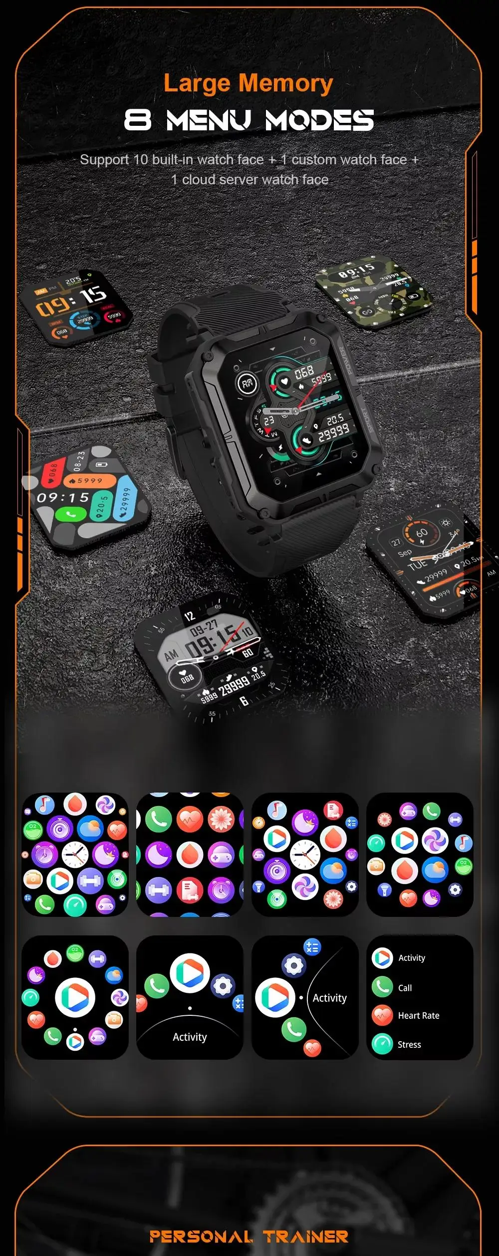 Для Xiaomi Redmi Note 12T Pro 11 K60 Смарт-часы с Bluetooth водонепроницаемые спортивные