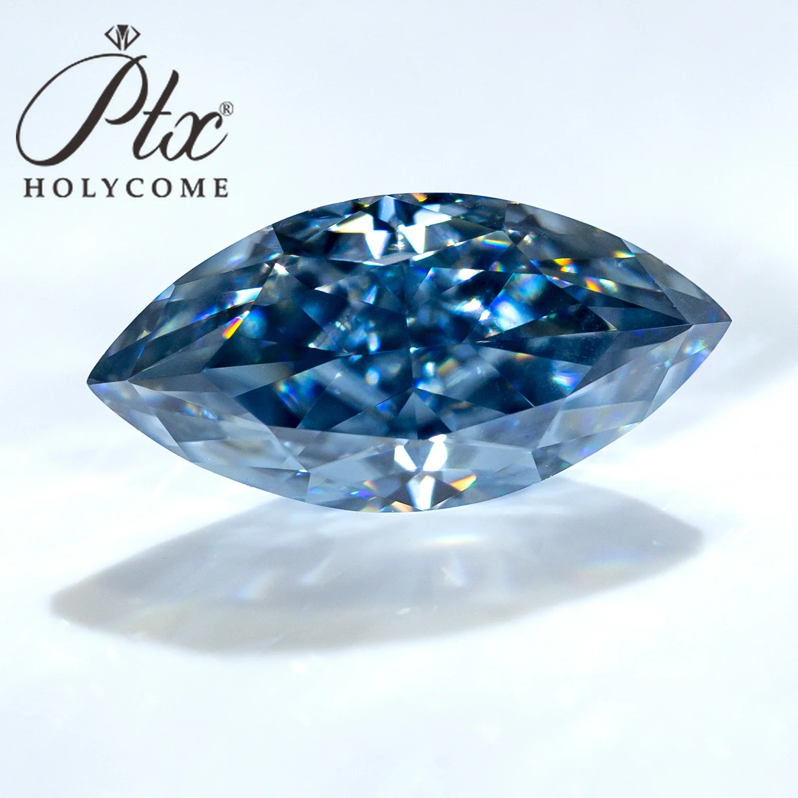 PTX Crushed Ice Cut Multicolor Marquise Loose Moissanite Gemstones VVS1 Pass Diamond Test With GRA Certificate Wholesale Price
