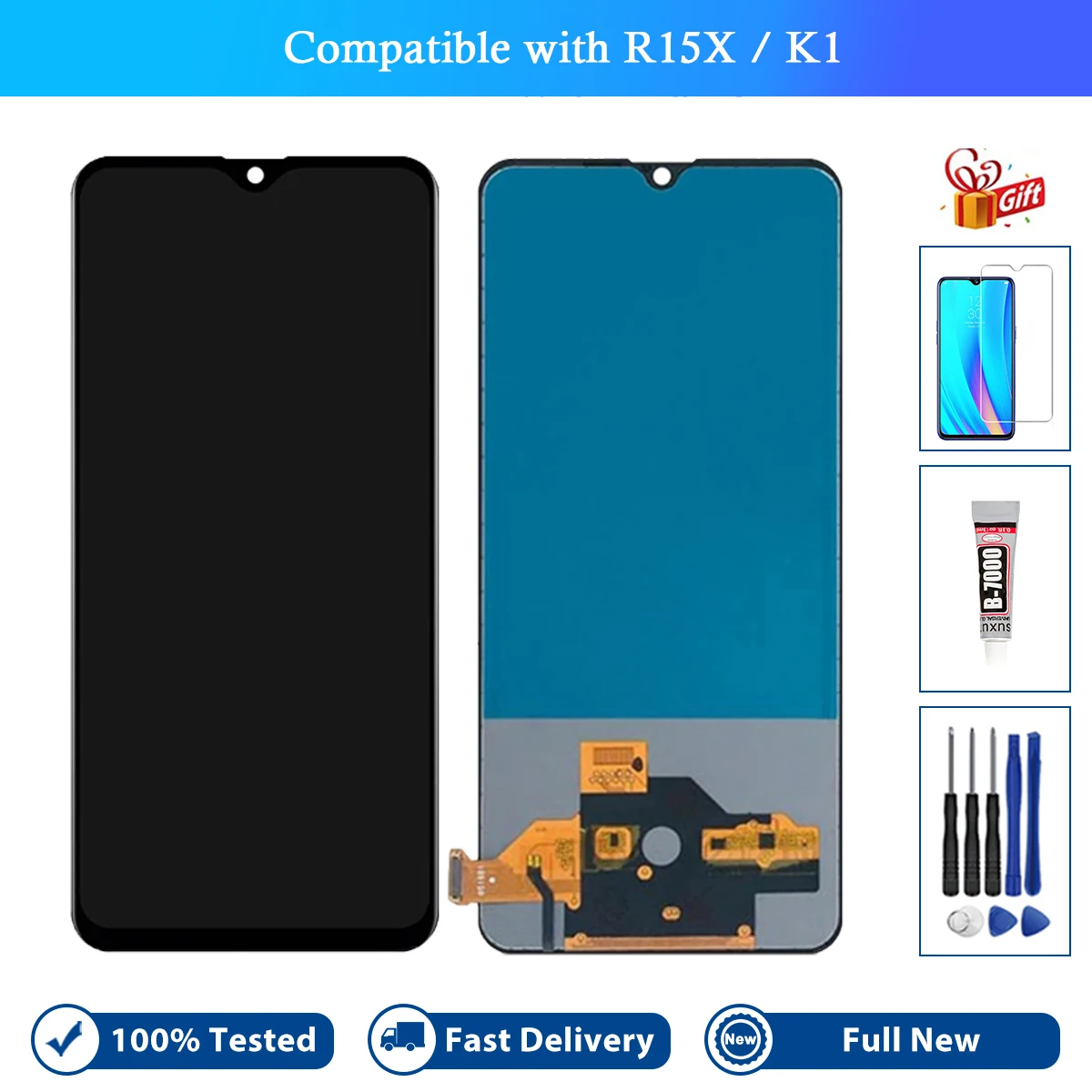 

6,4 дюйма для Oppo R15x K1 PBCM10 PBCT10 ЖК-дисплей кодирующий преобразователь сенсорного экрана в сборе для Oppo K1 PBCM30 Лучший TFT ЖК-дисплей