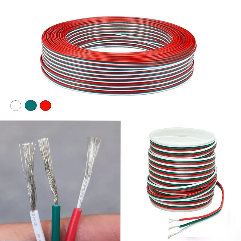 

Проводник 2/3/4, кабель из луженой меди, 20awg 22awg, домашний шнур питания из ПВХ, 32, 8 футов, фотосвет с удлинительным шнуром