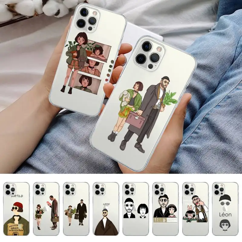 

Killer Leon Uncle Girl Phone Case For iPhone 11 12 13 14 Mini Pro Max XR X XS TPU Clear Case For 8 7 6 Plus SE 2020