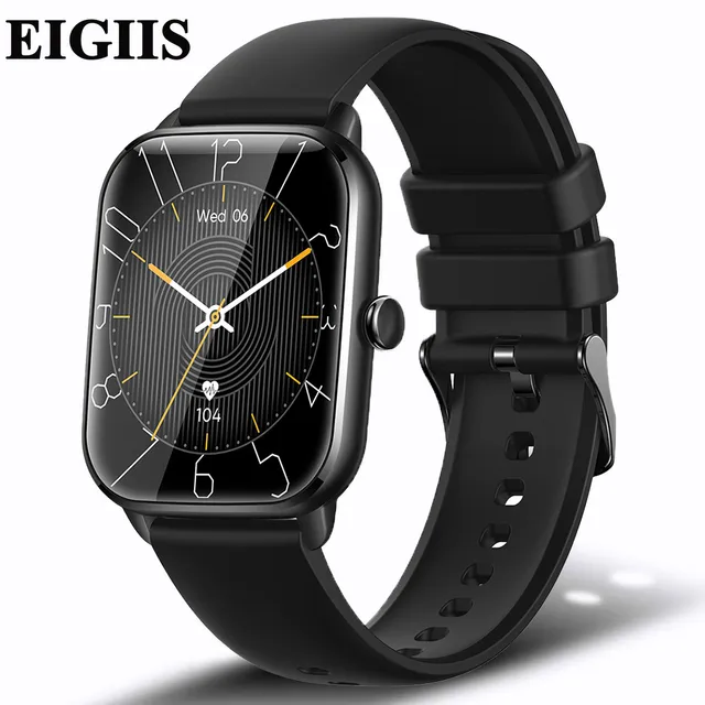EIGIIS Smart Watch Men 1.9'' Full Touch Screen Bluetooth Call Heart Rate Sleep Monitor Blood Oxygen Sport Watches For Men Women 1