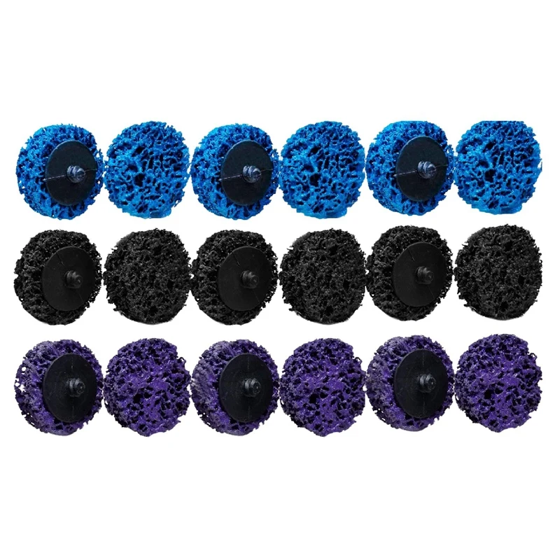 

Big Deal 18 PCS 2 Inch Easy Clean Poly Strip Wheel Disc Abrasive Angel Grinders Tool For Rust Paint Flaking Materials Removal