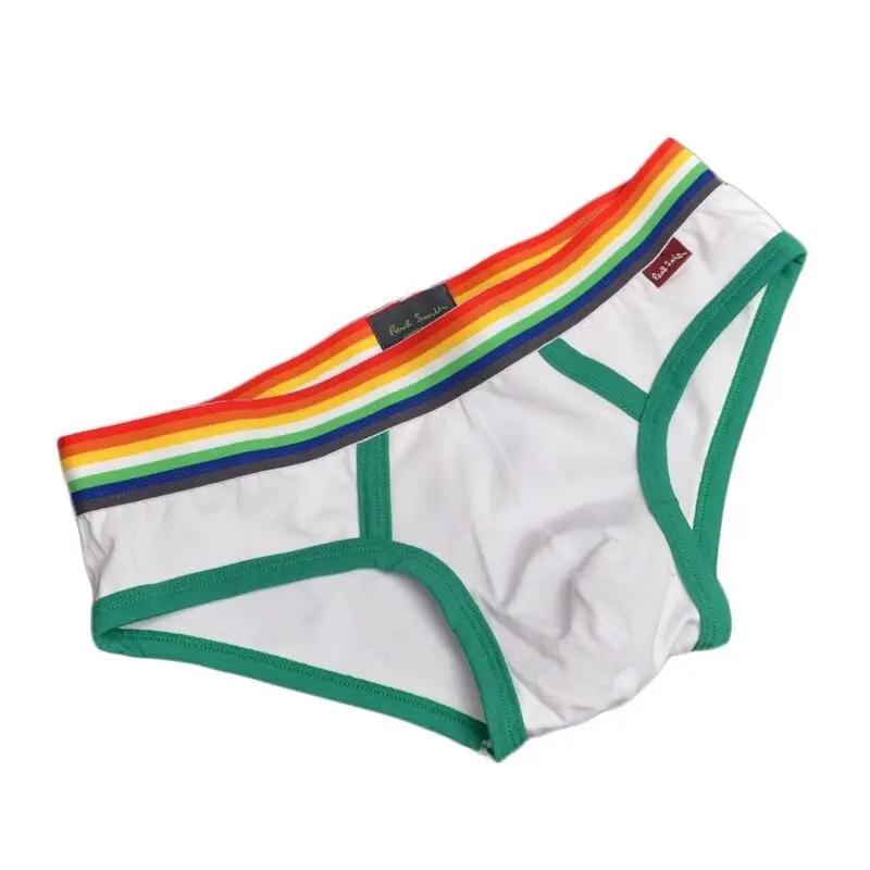 Rainbow Cotton Men's Panties Soft Patchwork Man Boxer Breathable Underpantss Sports Quick Dry Briefs Seamless Underwear Shorts