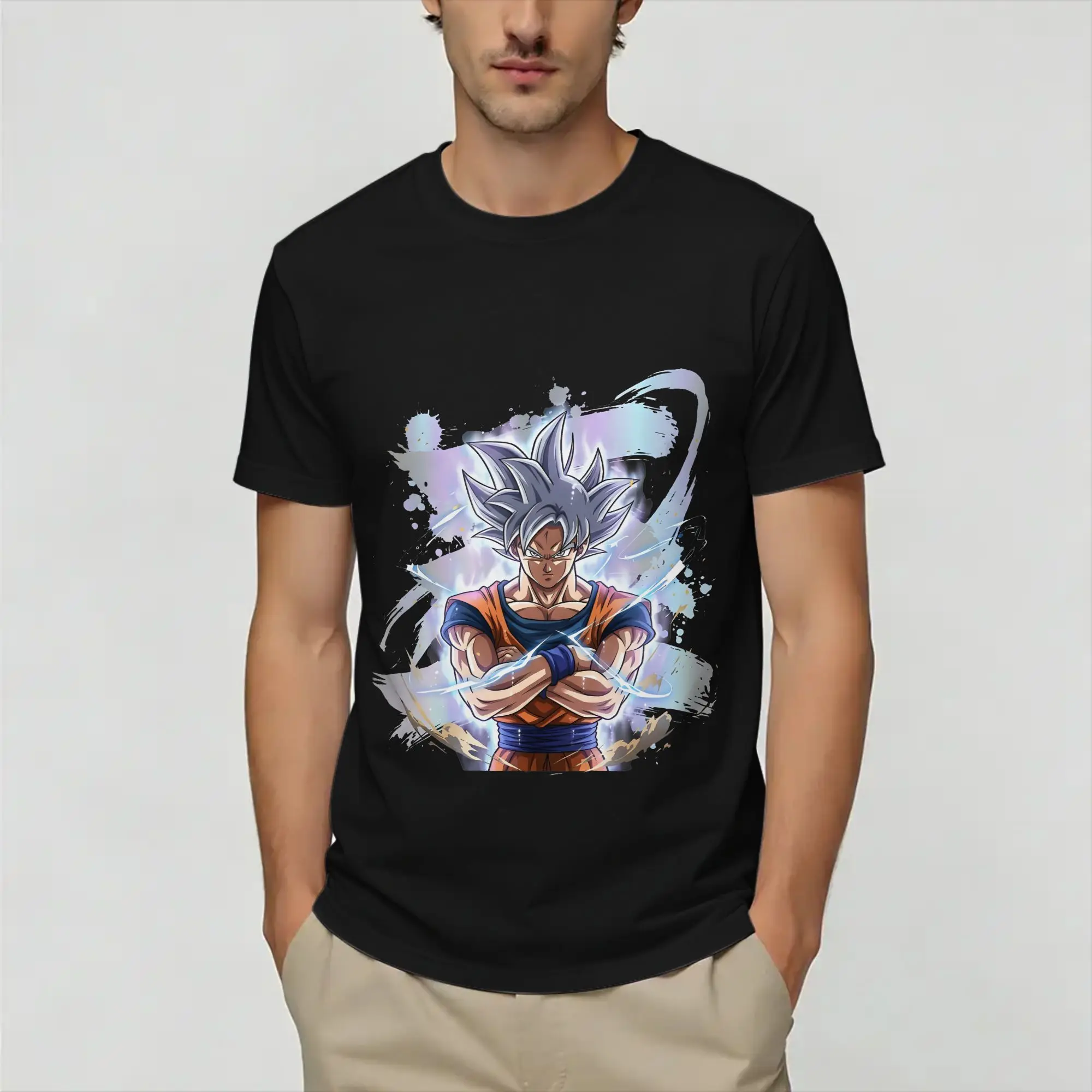 Фото Футболка Dragon Balls, пляжная, в стиле хип-хоп, мужская, 100% хлопок, дышащая, оверсайз, с короткими рукавами, эстетичная. №1