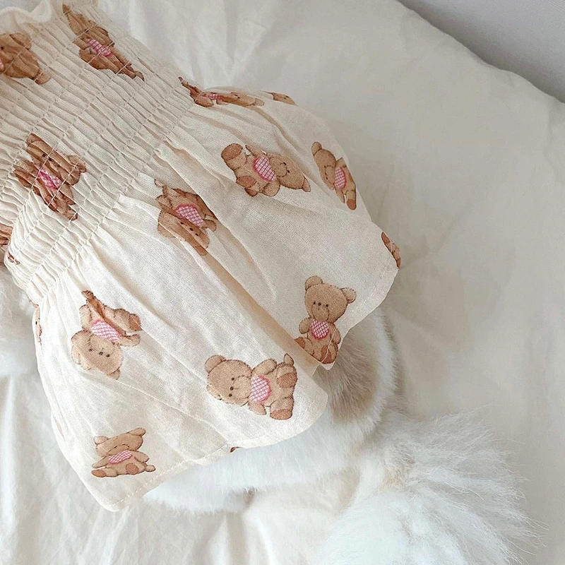 Красивая летняя юбка для домашних животных платье школьницы дышащая одежда