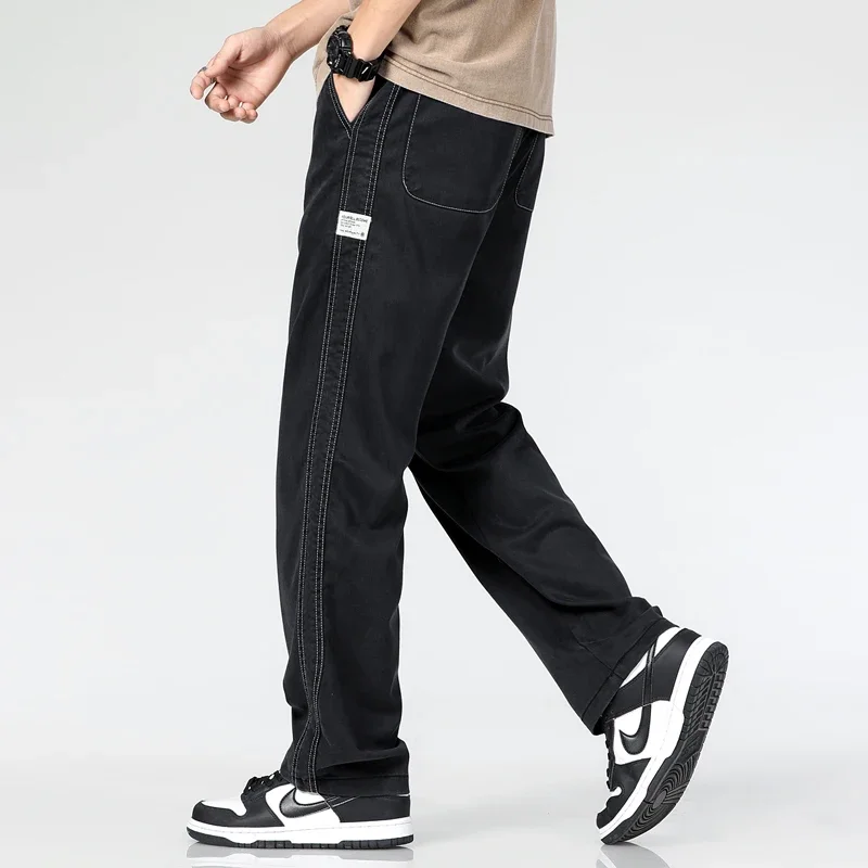 2024 Lyocell эластичные модные джинсовые мужские весенне-летние тонкие повседневные