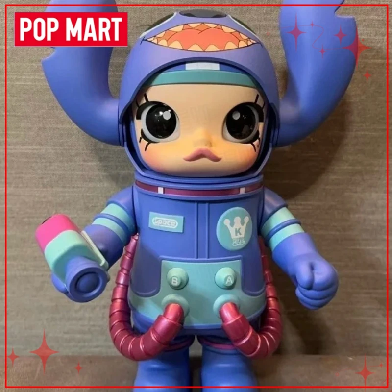 Фото Оригинальная кукла POP MART MEGA SPACE MOLLY 400% Stitch, уникальная, для детей, большие куклы-компаньоны №5