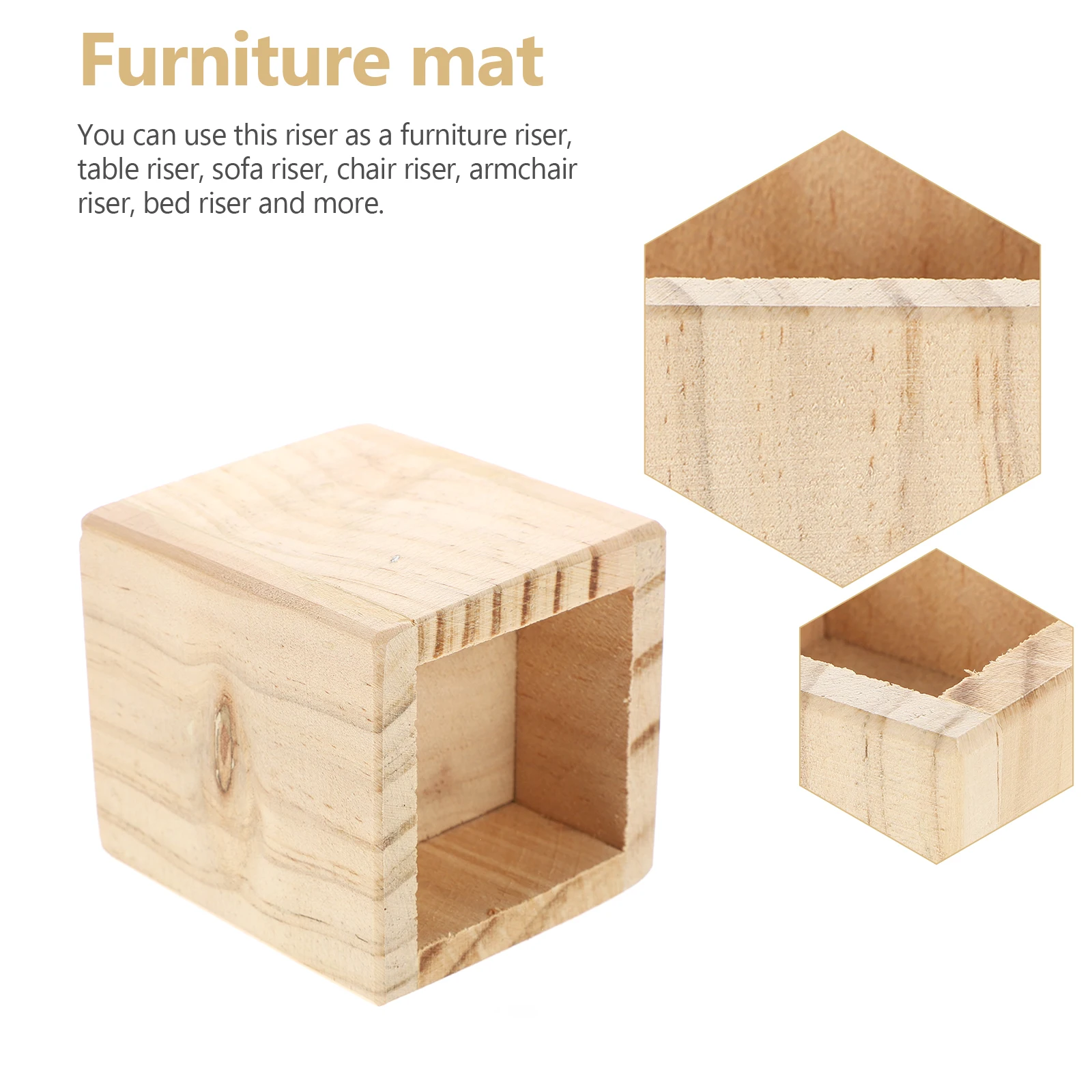 

Bed Riser Wooden Furniture Riser Sofa Couch Riser Furniture Lift Riser Anti Slip Strong Support Furniture Accersories