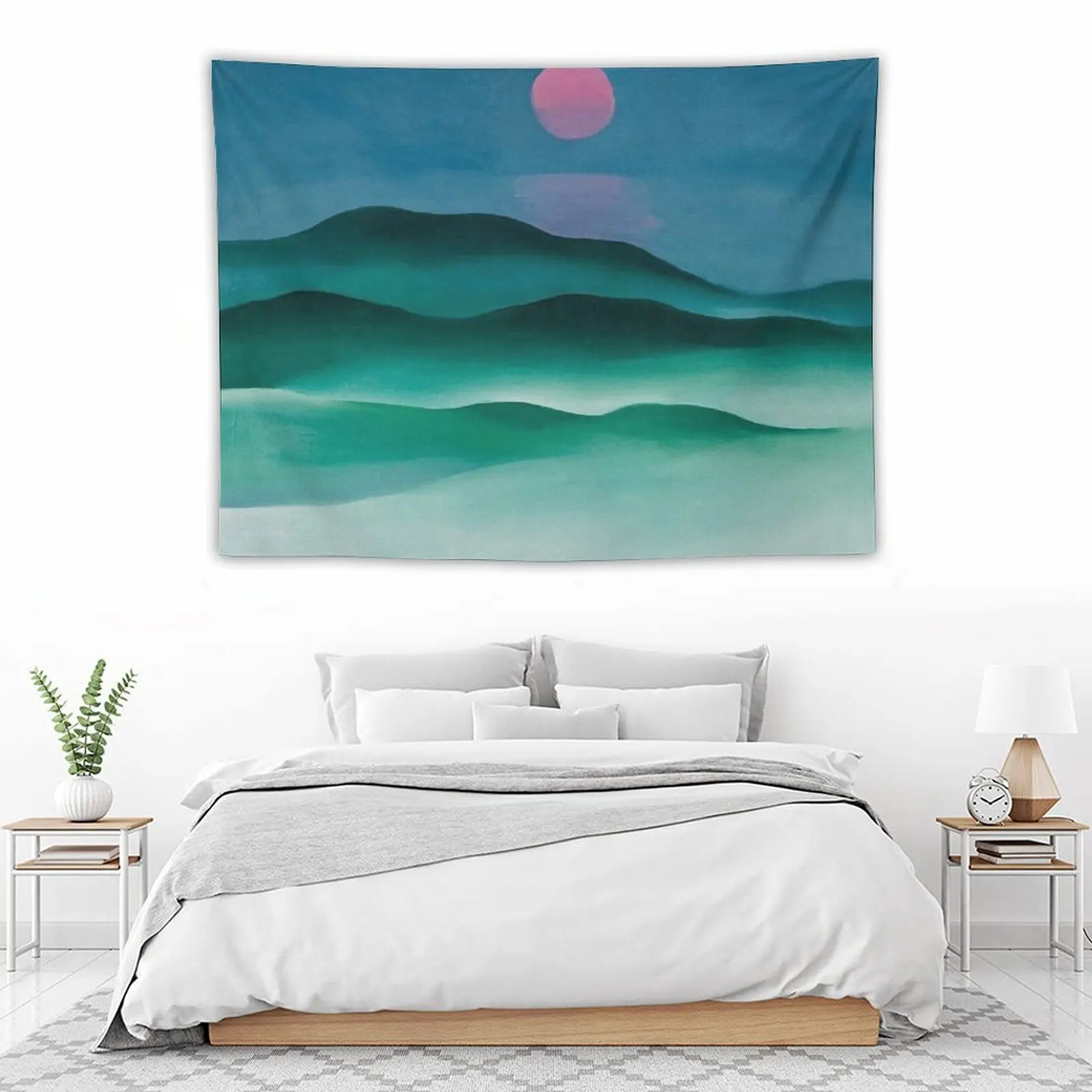 Розовая Луна над водой (1924) Джорджия О'Кофе Картины о КОджаффе краска Кэйсфе