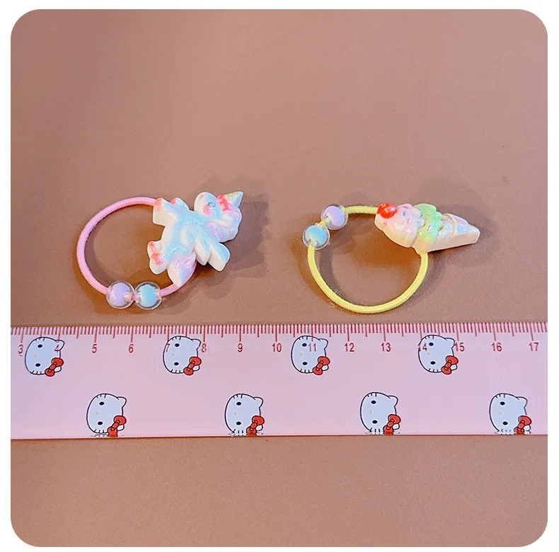 Эластичные ленты для волос девочек с милым животным узором повседневные модные