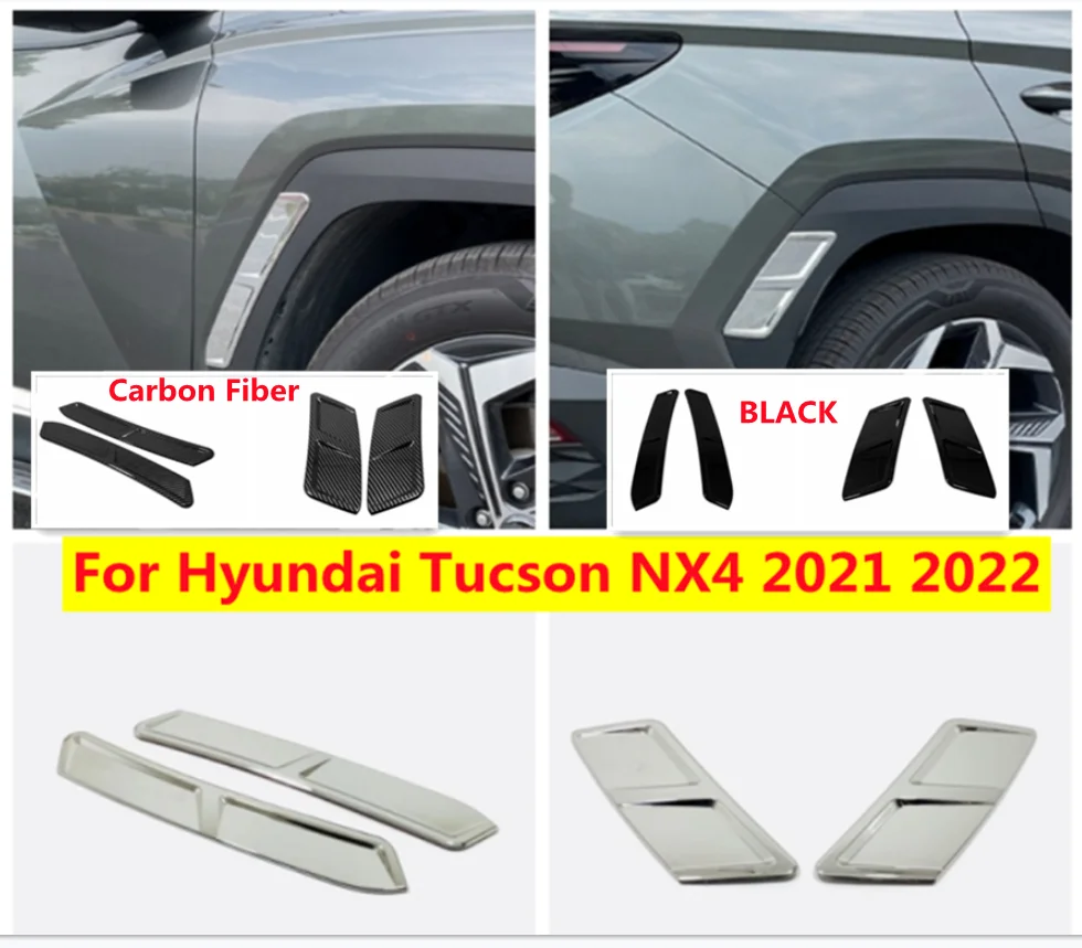 For Hyundai Tucson NX4 2021 2022 Accessories Outside Door Body Mouldings Bottom Panel Bezel Cover Trim Car Body Flow Vent Fender