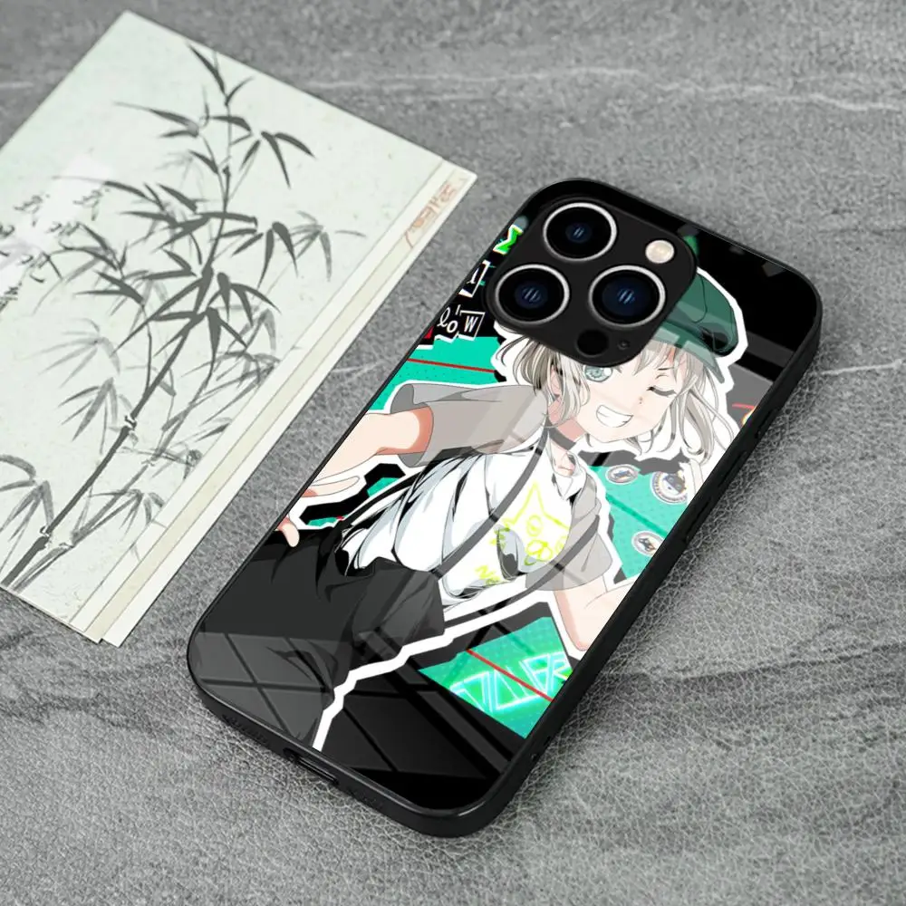 Фото Чехол для телефона Aoba Moca Bang Dream для iPhone 17 16 Pro Max 15 14 Pro 11 12 13 Plus Mini, Samsung Galaxy S26 S25, стеклянный чехол №1