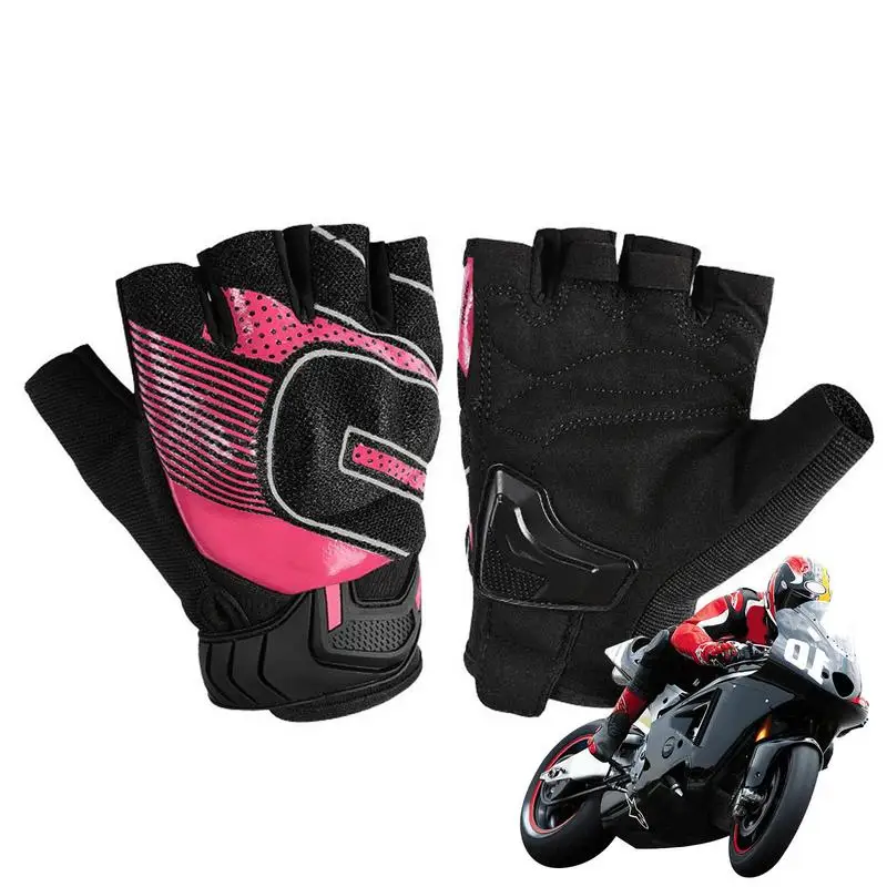 

Summer Motorcycle Gloves Non-Slip Breathable Motorbike Gloves Fingerless Motorcycle Gloves Touchscreen Biker Gloves With Gel